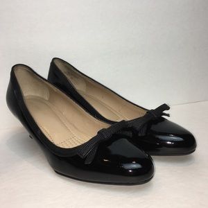 Vintage Easy Spirit Classic Patent Leather Black Simple Pump Heels Bow